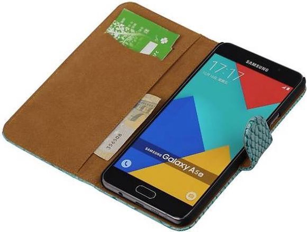 Slang Bookstyle Hoes - Geschikt voor Samsung Galaxy A5 (2016) A510F Turquoise