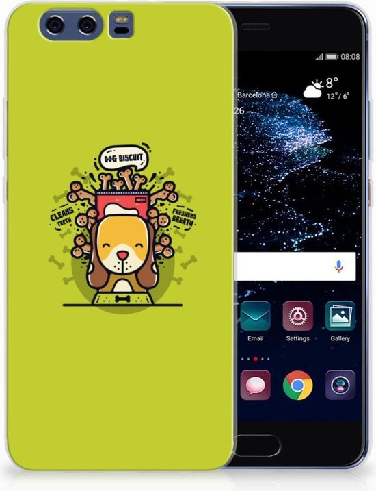 TPU Silicone Etui pour Huawei P10 Plus Coque Téléphone Biscuit Chien