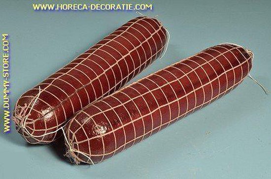 Salami in net, 2 stuks (B4) - 90x400 mm - vleesdummy