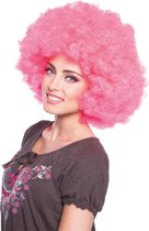 Roze Afro Pruik XL