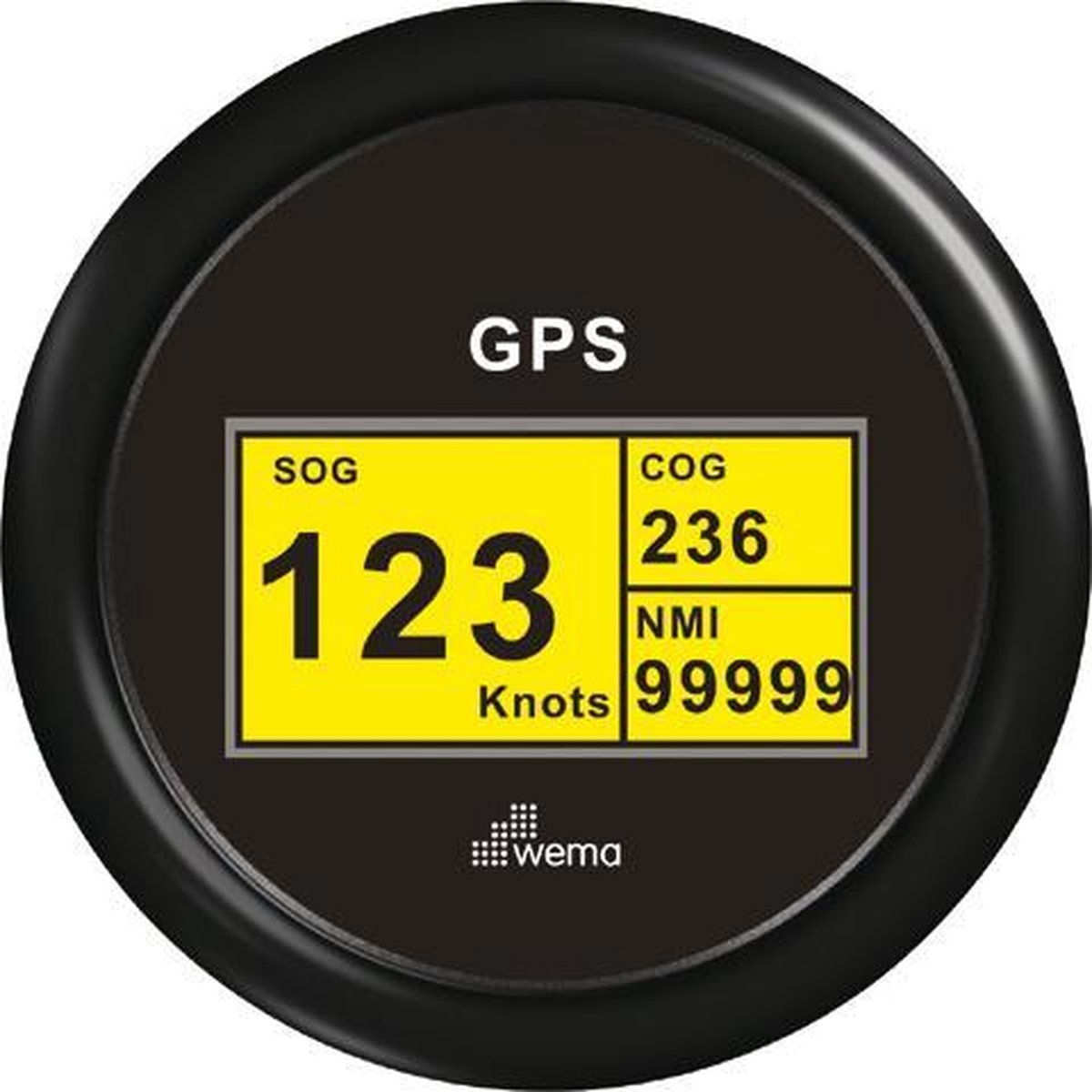 Wema zwarte digitale GPS