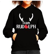 Team Rudolph Kersttrui | met kap | 5-6 jaar = 116 | black