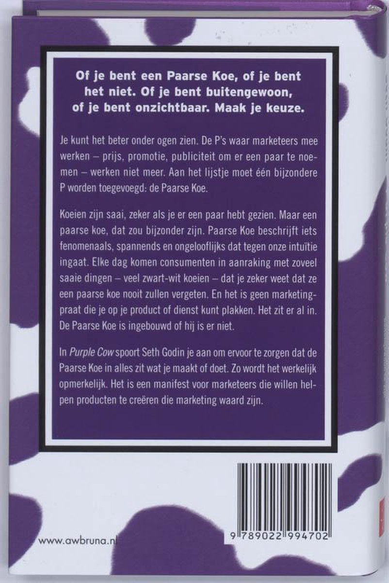 Purple Cow - back cover
