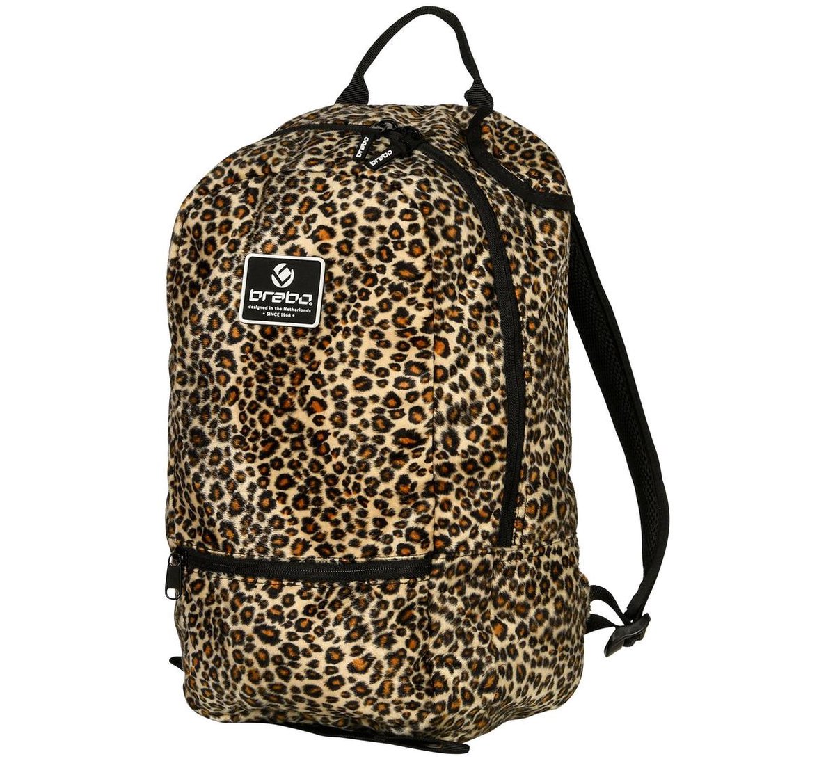 Brabo Backpack Pure Cheetah (Fur) Sticktas Unisex - Black | bol.com