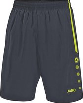 Jako - Shorts Turin - Korte broek Junior Grijs - 140 - antraciet/lime