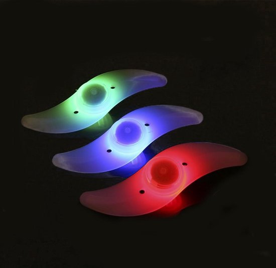 Spaakverlichting Fiets met drie Verschillende Standen Groen 2 Stuks – 13x4x2cm | Lampjes voor Fietswiel — afbeelding 3