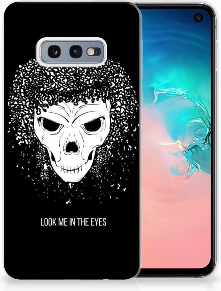 Silicone Back Case Samsung Galaxy S10e Skull Hair