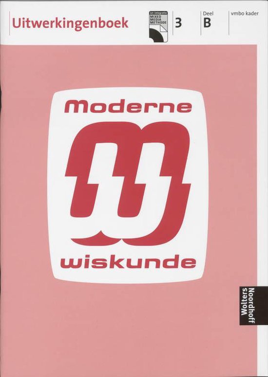 Moderne wiskunde 3b vmbo kader Uitwerkingen - cover