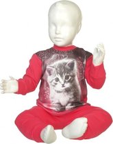 Fun2Wear 2 delige pyjama set Kitten Fuchsia mt.86