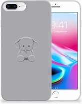 Geschikt voor iPhone 7 Plus | 8 Plus Siliconen Backcover Hoesje Baby Olifant
