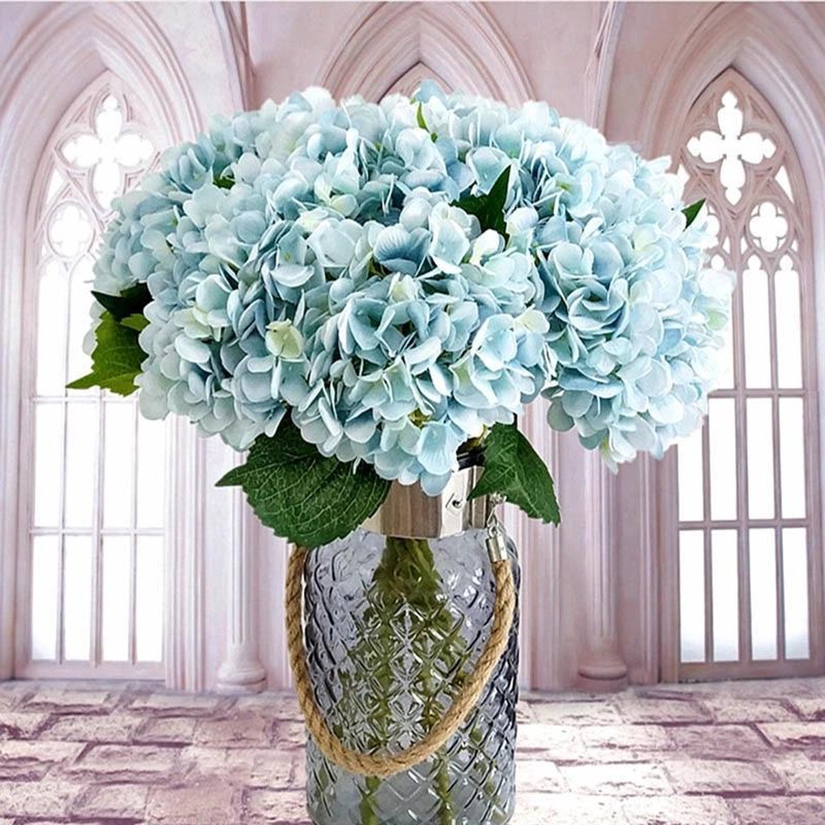 HAOSHICS Kunstbloemen, nep hortensia boeket, faux hortensia