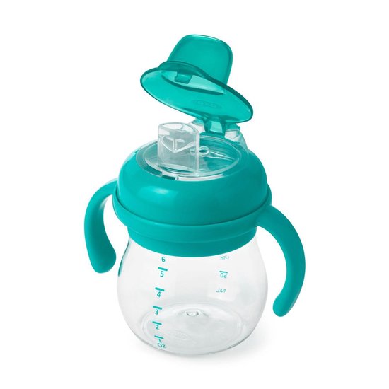 OXO Tot Transitions Drinkbeker -Tuitbeker baby - Antilekbeker - Drinkbeker Baby - Drinkbekers -150ml met handvat - Teal