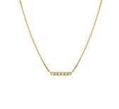 The Fashion Jewelry Collection Ketting Diamant 0.07ct H P1 41-43-45cm - Geelgoud
