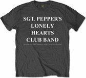 The Beatles Heren Tshirt -S- SPLHCB With Drum Grijs