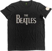 The Beatles Heren Tshirt -M- Drop T Logo Zwart