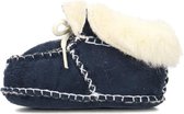 Playshoes Chaussures de bébé Peau de Mouton Bleu Foncé Taille 16/17
