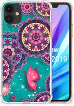 Geschikt voor iPhone 11 Back Cover Vlinders en Cirkels