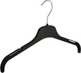 De Kledinghanger Gigant - 20 x Blouse / shirthanger kunststof zwart met rokinkepingen, 38 cm