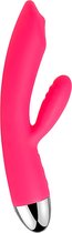 Svakom Vibrator Vibrateur de poussée - Vibrateurs amusants pour Homme + Femme - Vibrateur en Siliconen- 10 positions - Pénétration + clitoridien Rouge - jouets érotiques sexuels.