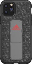 adidas grip case standaard valbestendig TPU hoesje iPhone 11 Pro - Zwart Rood