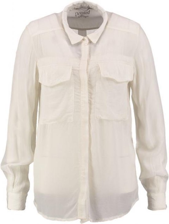 Schandalig Veel Diakritisch 10 feet viscose shiny blouse off white - Maat L | bol.com