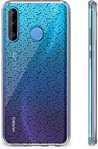 Huawei P30 Lite Doorzichtige Silicone Hoesje Stripes Dots