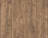 HOUT BEHANG - Bruin - Industrieel behang - AS Creation Best of Wood'n Stone