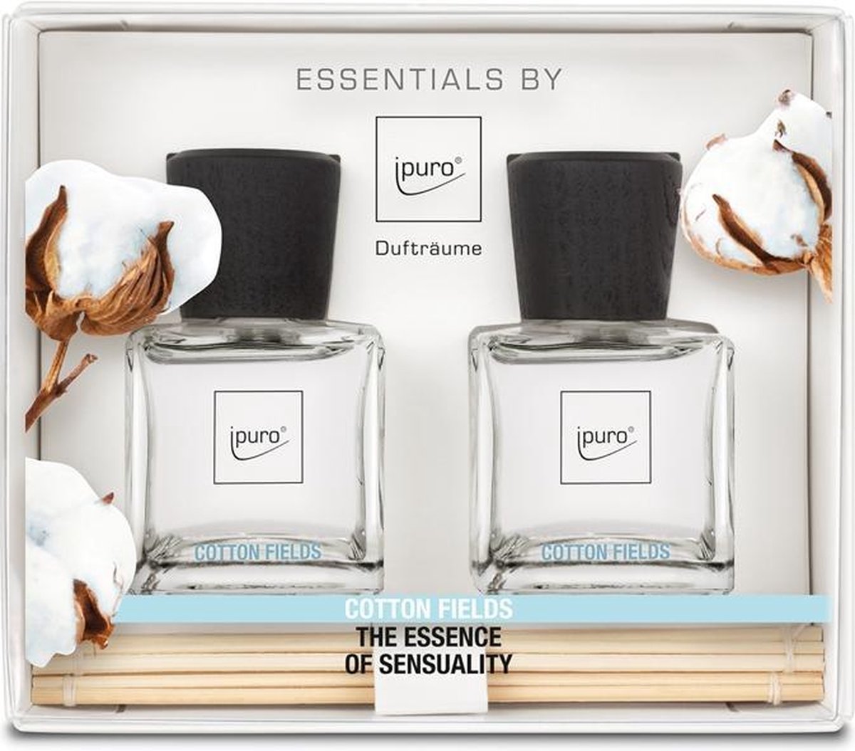 Ipuro Cotton Fields geurstokjes 2 x 50 ml