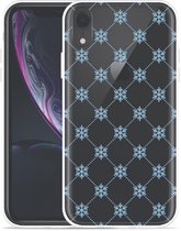 Geschikt voor Apple iPhone Xr Hoesje Snowflake Pattern - Designed by Cazy