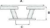 Kikker RVS (voetstuk 170x67, 200x75x77,3) (GS70067)