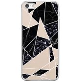 iPhone 5/5S/SE siliconen hoesje - Abstract painted