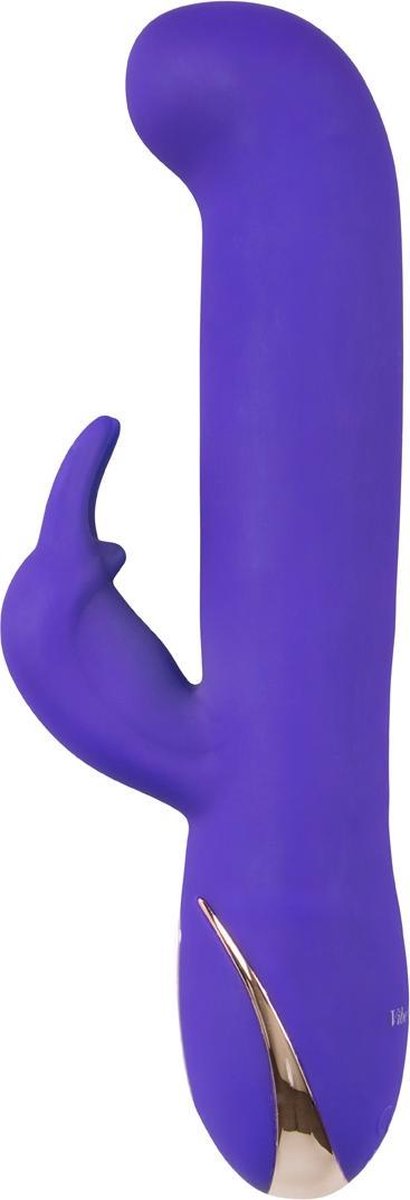 Goedkoopste Vibe Couture – Rabbit Gesture Siliconen Rabbit Vibrator met Elegante Afwerking en Verfijnde Decoraties – 22 cm – Paars