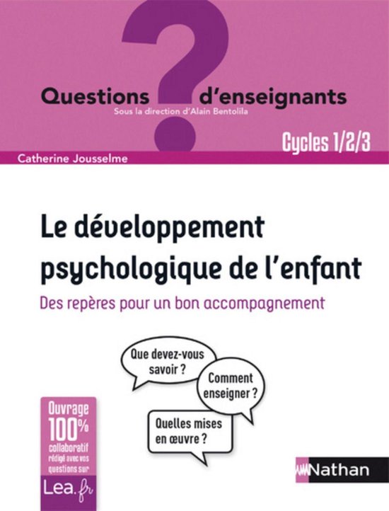 QUESTIONS D'ENSEIGNANTS - Le développement psychologique de ... - cover