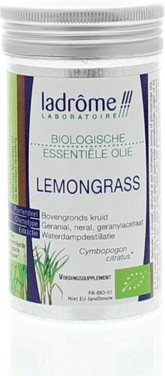 Ladrome Organic Essential Oil Lemongrass 10ml