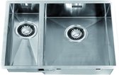 Alpha RVS 1534 spoelbak links inleg/vlakbouw/onderbouw