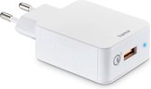 Hama Fast Charger - Chargeur 19,5 W - Qualcomm® Quick Charge™ 3.0 - Convient aux Smartphones, tablettes et autres appareils - Sécurité - Wit
