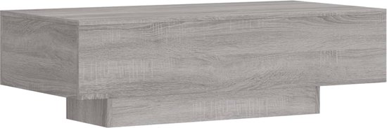 vidaXL - Salontafel - 100x49,5x31 - cm - bewerkt - hout - grijs - sonoma - eikenkleur
