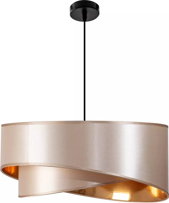 TooLight Hanglamp APP970-1CP - E27 - 50 cm - Beige/Goud