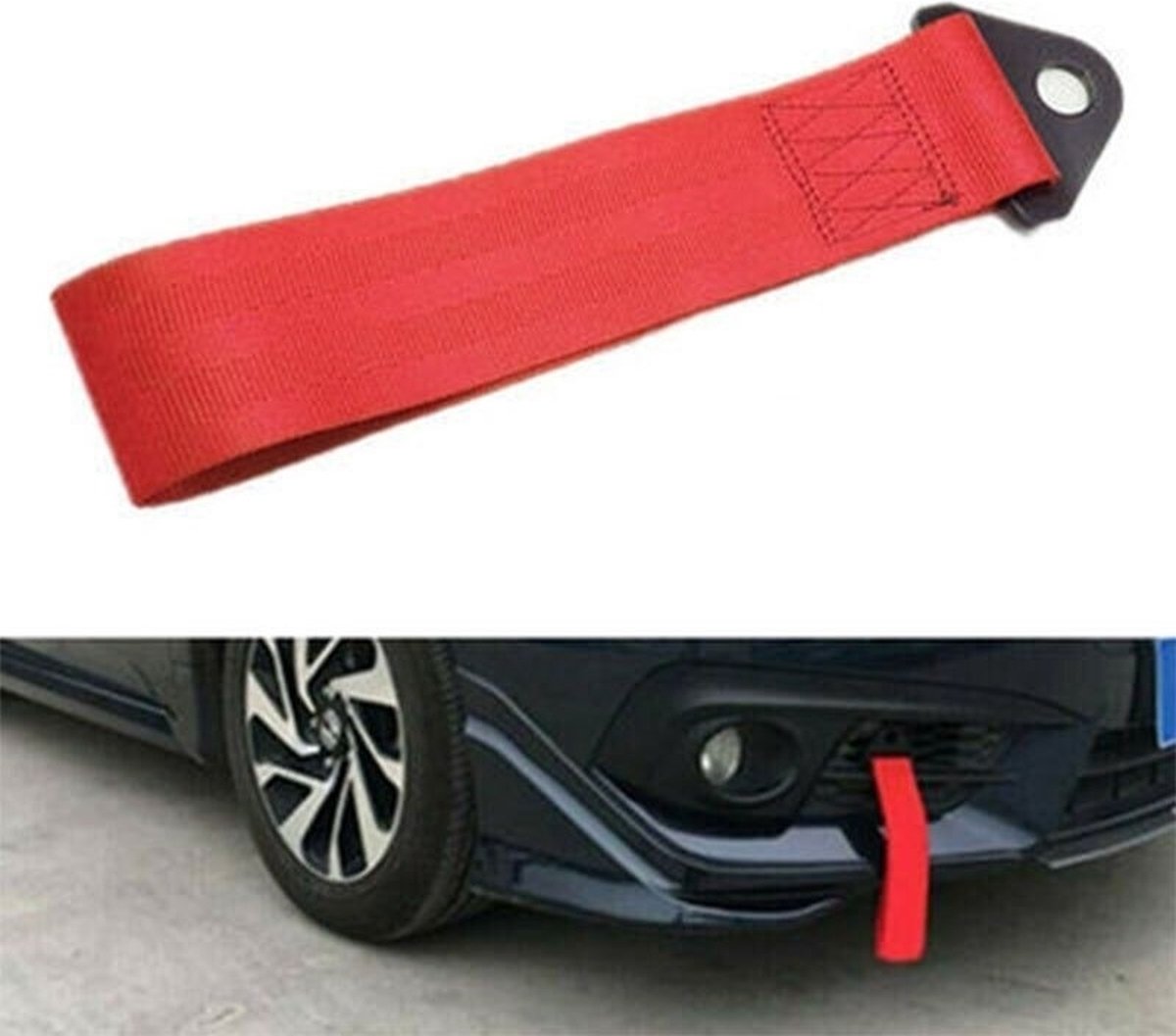 VCTparts® Rode Racing Sleepoog Gordel - Rood Sleeptouw Riem Lip Touw Koord