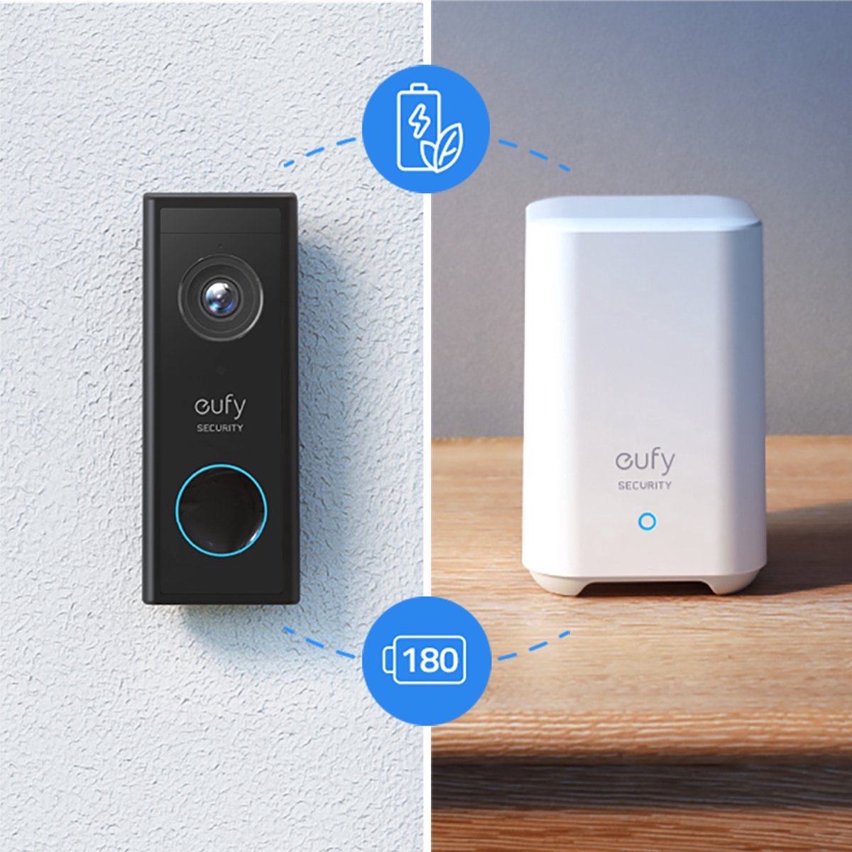 Afbeelding 2 van eufy security S220 Video Deurbel + eufy SoloCam S220 - Inclusief HomeBase 2 - Bundelvoordeel