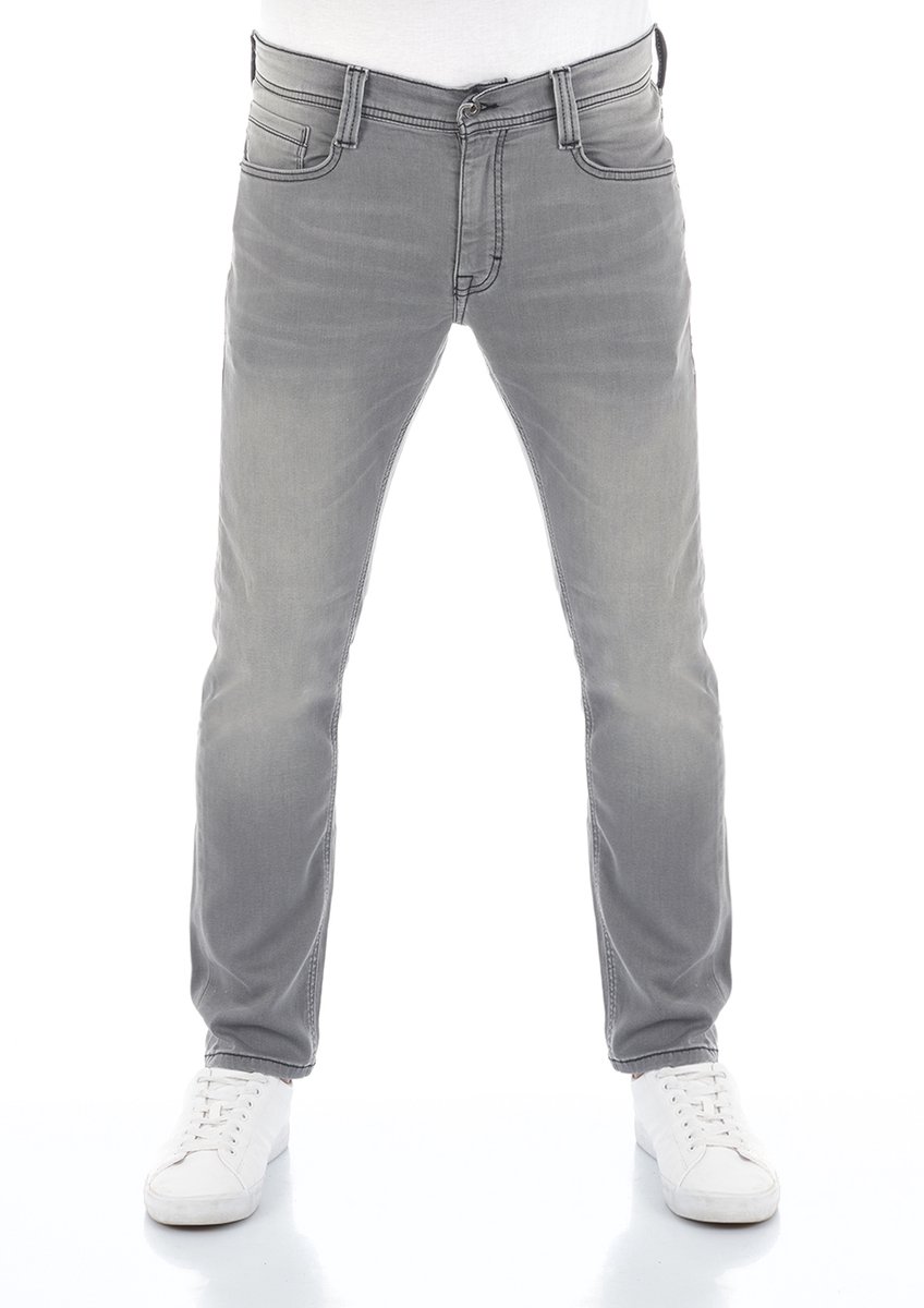 Mustang Heren Jeans Broeken Real X Oregon tapered Fit Grijs Volwassenen Denim Jeansbroek