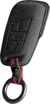 Luxe Alcantara Sleutelcover - Sleutelhoesje Geschikt voor Volkswagen Passat / Arteon / Skoda Kodiaq / Superb / Seat - Alcantara Look - Zacht Sleutel Hoesje - Met Hanger - Auto Accessoires