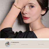 Geelgouden Bamboe-Armband - Verstelbaar 16cm Cuff Armband voor Vrouwen - Trendy Modeaccessoire Sieraden 2024