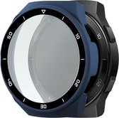 Telefoonglaasje Hoesje met screenprotector - Geschikt voor Huawei Watch GT 2E - 46mm - Blauw