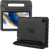 HappyCase Kinder Tablethoes Geschikt voor Samsung Galaxy Tab A9 | Kindvriendelijke Hoes | Beschemhoes | Kinderhoes | met Handvat en Standaard | Zwart