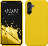 kwmobile telefoonhoesje geschikt voor Samsung Galaxy A15 5G - Hoesje met siliconen coating - Smartphone case in stralend geel