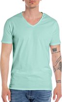 Replay T-shirt col V Raw Cut Homme - Taille L