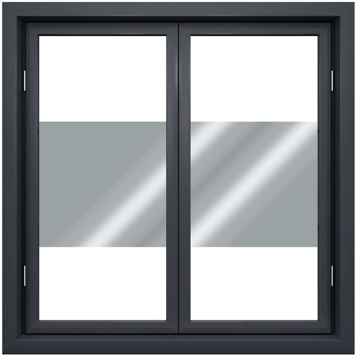Raamfolie zonwerend- 45cm transp/zilver