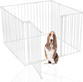 Safetots hondenspeelpen Assortiment, Wit, 105cm x 144cm (10 opties beschikbaar), huisdierren voor huisdieren, honden en puppy's, hondenbox geschikt voor gebruik binnen en buiten, Puppyren, eenvoudige installatie