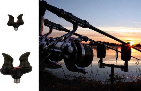 Faith Lock Rest Black - Green - per 3 - Achtersteun - Karper vissen - Hengelsteun — afbeelding 4